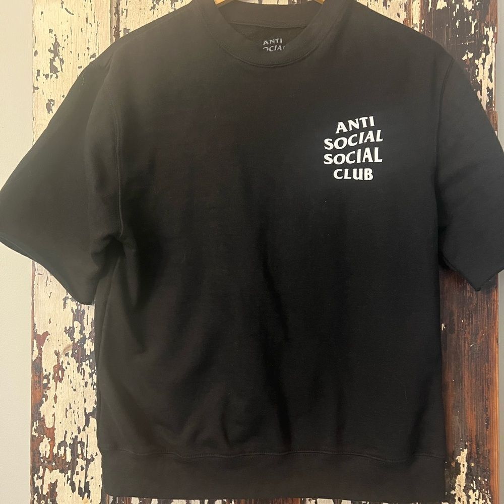 Anti Social Social Club short sleeve sweatshirt. Unisex size small. Streetwear.